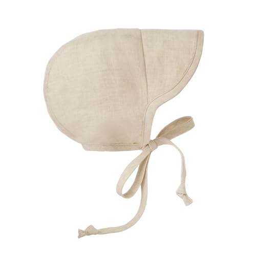 Image of Baby Kids Sun Hat UPF 50+ UV Brimmed Linen Bonnet Cotton-Lined for Boys Girls Child Sunscreen hat Baby Kids Cap