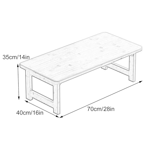 Table basse japonaise pliante en bois robuste 110 kg