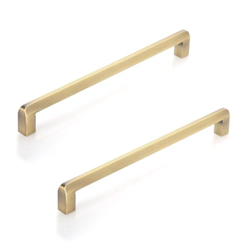 Image of LAPO 10 Inch Stainless Steel Handles for Home, Built for Cabinet and Storage Units, Firm Holding Pattern, Scratch Resistant Finish, Hole to Hole Size 22 cm, Quick Mounting (224mm, Antique, Pack of 3)