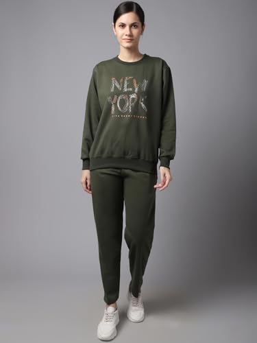 Image of Mack Jonney Fleece Printed Tracksuit for Women-SW 44 LOWER 002-P-V-140