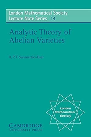 LMS: 14 Theory of Abelian Varieties book cover