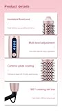 Thermal Brush 38mm, 2 in 1 Hot Hair Brush, Double Voltage Heated Round Hair Straightener with 140°C-200°C, Hot Hair Curling Ceramic Tourmaline Travel Brushs, Pink - Image 7