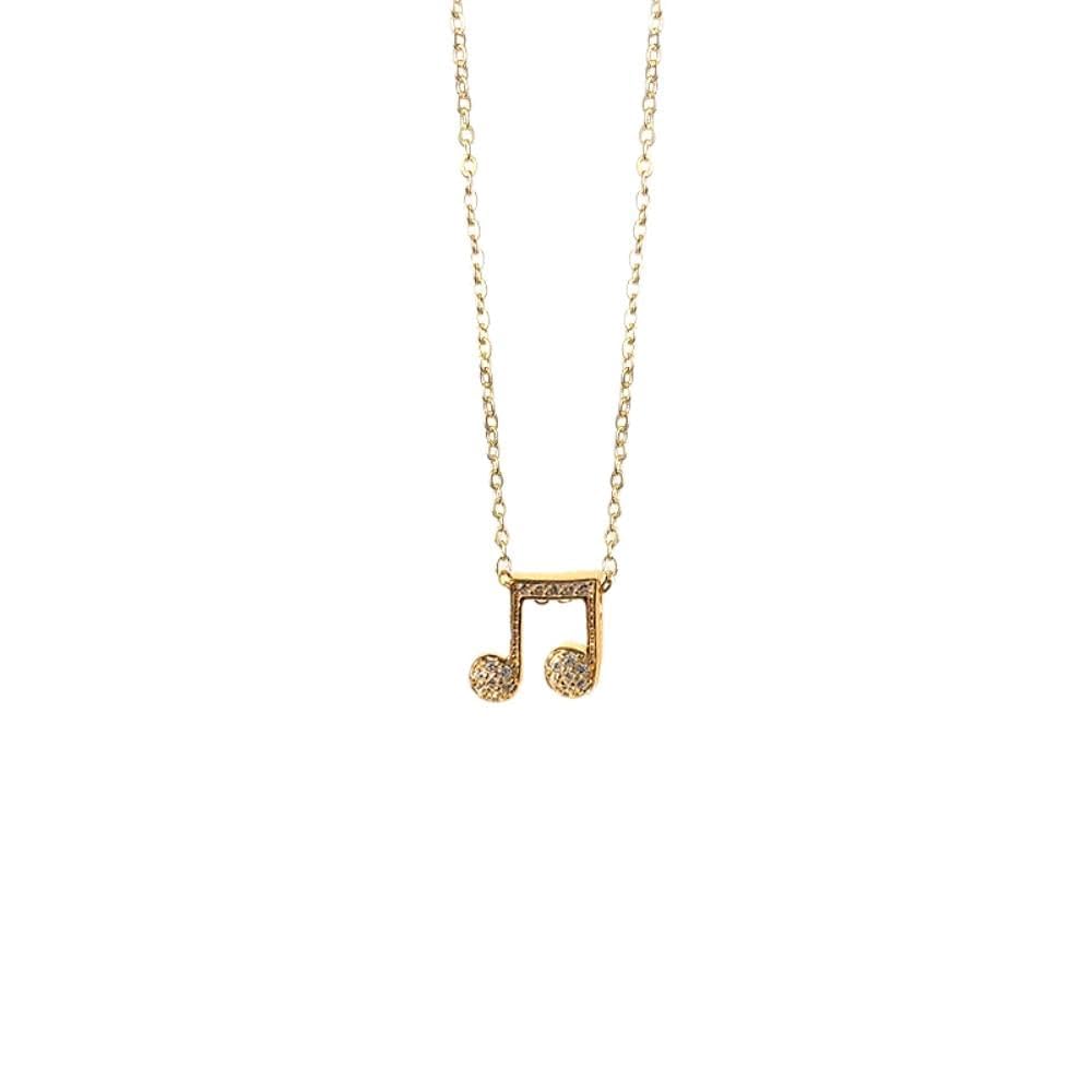Cadeaux bijoux délicats avec collier chaîne de clavicule note musicale