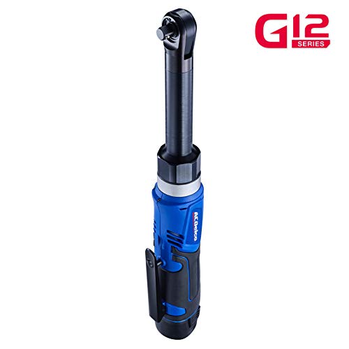 ACDelco ARW1218-K18 G12 Series 12V Li-ion Cordless 3/8" Extended Ratchet Wrench & ¼" Ratchet Wrench Combo Tool Set, Blue/Red