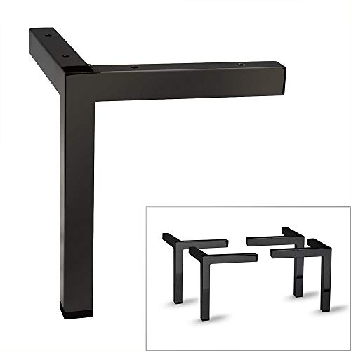 6-3/4"H Furniture Metal Legs, Square Metal Tube - Set of 4 New