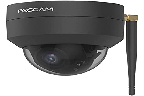 Foscam D4Z-B - Caméra IP Wi-FI extérieure motorisée 4MP - Zoom Optique x4 - Détection de Mouvement Intelligente 1 Unité (Lot de 1) Noir