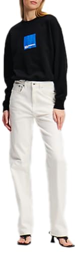 Karl Lagerfeld Jeans femme high rise straight denim en toile denim rigide