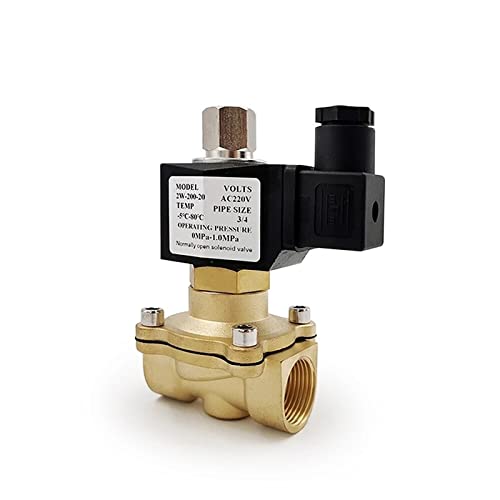 Électrovanne laiton 3/4 DN20 N/O 5V vanne pneumatique eau et huile fiable
