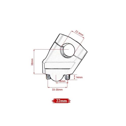 Kit de elevación manillar Suzuki DL650 acabado plata mecanizado 2