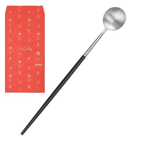 【フラコレ モダン】北欧 カトラリー ロングスプーン マドラー おしゃれ 【オリジナルパッケージ】 スプーン カラー全16色 シルバーブラック