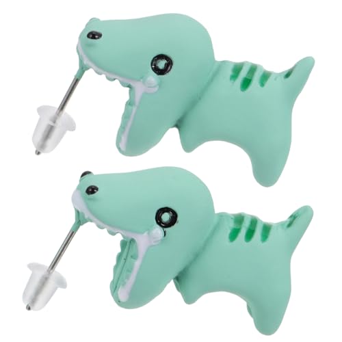 Pendientes de arcilla verde con cadena colgante para lucir en cenas especiales
