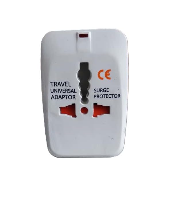 Universal Travel Adapter with Surge Protector, International Power Converter, White, CE Certified-picture-10