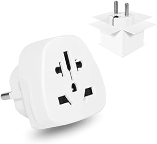 Adapter Plug UK to Europe, EU Plug Adapter, Travel Adaptor Type E, F for Germany, France, Spain, Netherlands, Poland, Greece, Turkey, Bulgaria and More (Type E/F)