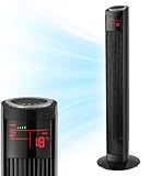 Ventiladores de Torre con Mando a Distancia, Ventilador Silencioso de 38 Pulgadas, ventilador sin aspas oscilante de 90°,...