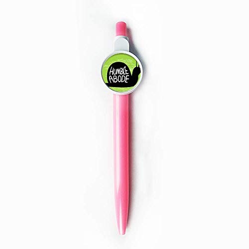 Stylo bille rétractable bleu motif escargot noir écriture fluide