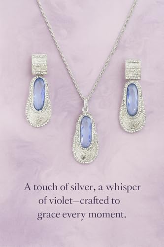 Image of Touchstone Indian Colorful Delicate Desire Traditional Exclusive Designer Jewellery Pendant Sets for Women