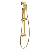 Moen Eco Performance Single Function Handheld Showerhead, 24 Inch Slide Bar, Brushed Gold Finish, 3868EPBG
