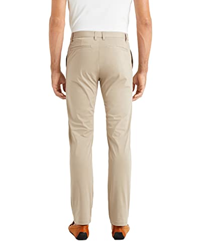Rhone Commuter Men's Pants, Classic-Fit Mens Dress Pants, All-Day Comfort, Stretch Fabric, Work Pants for Men, Relaxed-Straight Leg Mens Casual Pants, Wrinkle Resistant Khaki W28-33L4