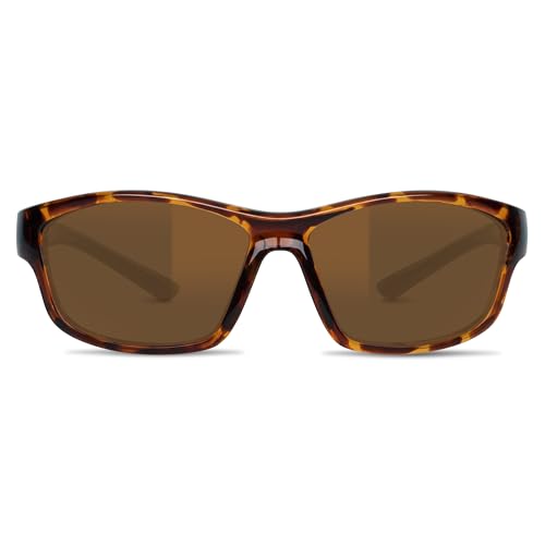 Image of BNUS Polarized Corning Glass Lens Sunglasses for Men Fishing & Driving | Durable scratch-resistant lenses, matte no-paint frame, wrap-around, great for running, cycling & all-day wear