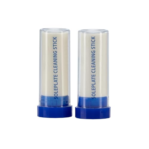 CARE+PROTECT Soleplate Cleaning Sticks for Steam Irons - Universal, Professional Descaler, Ideal for Removing Limescale, Stains and Deposits, Makes Ironing Easier, Pack of 2 Sticks, White