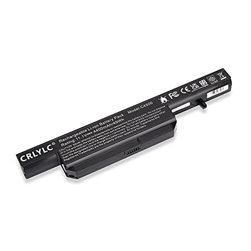 CRLYLC C4500BAT-6 C4500BAT6 Batterie pour Clevo C4100 C4500 C4500Q C4501 C4505 C4800 C4801 C4805 Terra Mobile 1509 1526 1527 1528 1547 E5121 E5125 E5128 W150ER W170ER W150HN W170HR 6-87-C480S-4P42