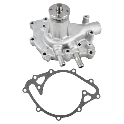 Moafaye Short Water Pump, Satin Aluminum Passenger Side Water Pump For Ford SB 289 302 351