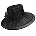 Zando Kentucky Hats Derby for Women 2025 Elegant Tea Party Organza Victorian Fashionable Church Fancy Derby Wedding Black Fascinators Hats for Women One Size