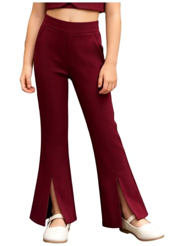 Pantalones rectos con ligero vuelo Jhaoyu estilo smoking de alta costura para eventos de niña