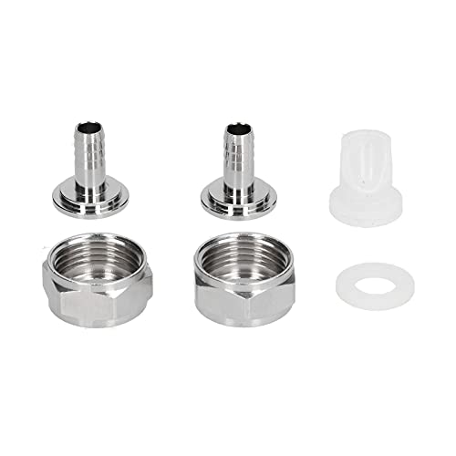2PCS Keg Coupler Barb Connector, Stainless Steel Beer Kegerator Couplers Barb Connect Beer Line Beer Keg Coupler Accessories