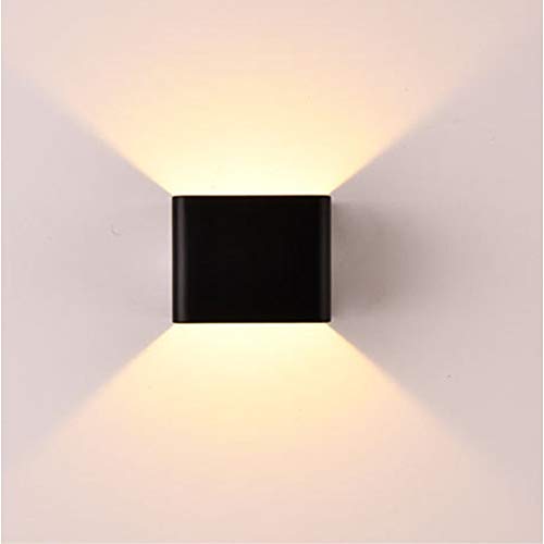 SZMYLED Applique murale LED 5 W - Lampe murale d'intérieur moderne - Pour salon, chambre à coucher, escalier - Classe énergétique A ++ - Lumière chaude - Coquillage noir Cover