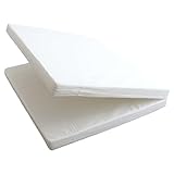 HashkuDe ベビー 固綿敷布団 赤ちゃん マットレス 2つ折タイプ ベビー布団 無地 ホワイト 日本製 (レギュラーサイズ 70×120×5cm)