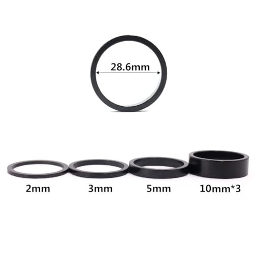 GoHZQ Ahead Spacer 1 1/8 Zoll Aluminium Fahrrad Lenker Spacer Fahrradlenker Abstandshalter Vorbau Distanzringe Fahrradgabel Steuersatz Spacer 2mm/3mm/5mm/3x10mm