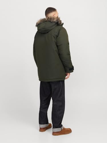Image of JACK & JONES Men's Polyester Standard Length A-Line Coat