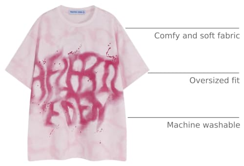 Image of Aelfric Eden Mens Graphic Tee Shirts Oversized Baggy Loose Cotton T-Shirt Streetwear Casual Summer Y2k Shirt