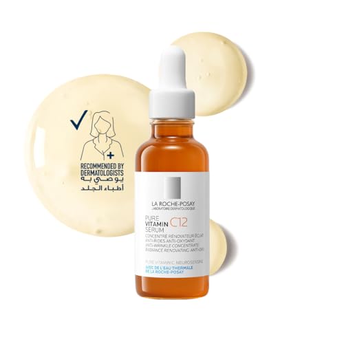 La Roche Posay 12% Pure Vitamin C Anti-Aging Face Serum with Hyaluronic Acid & Salicylic Acid; Boosts Skin Regeneration and Reduces Appearance of Wrinkles 30ML