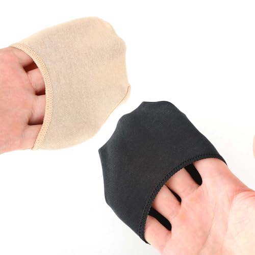 Image of COMNICO 6 Pairs Ball of Foot Cushion Socks, Invisible Non-Skid Toe Topper Liner Socks Women's Toe Cover No Show Half Socks for Heels Dress Shoes