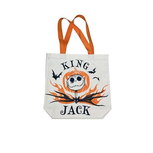 Legacy Licensing Partners Disney Mickey Mouse, Minnie, Princesas, Villanos y Baby Yoda Bolsa de lona, jack skellington, Large