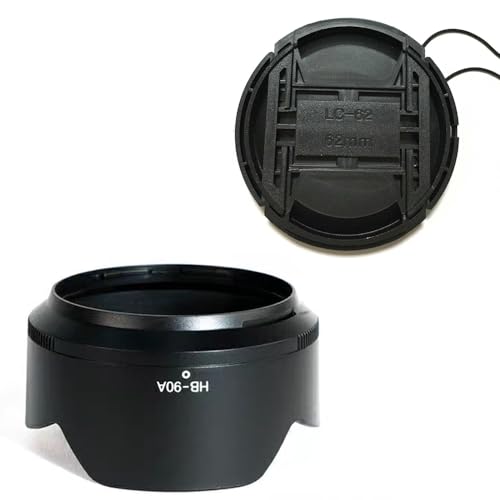 Parasol de lente HB-90A y tapa de lente de 62 mm compatible con Nikon Z DX 50-250 mm f/4.5-6.3 lente VR, Z 50 mm f/1.8 S (paquete de 1+1) - imagen 2