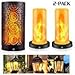 YMING - LED Flame Effect Magnetic Candle Light - 4 Modes with Upside Down Effect -with Timer Function,Battery Operated - Flame Bulbs for Home/Hotel/Bar Party Decoration (2 Pack)