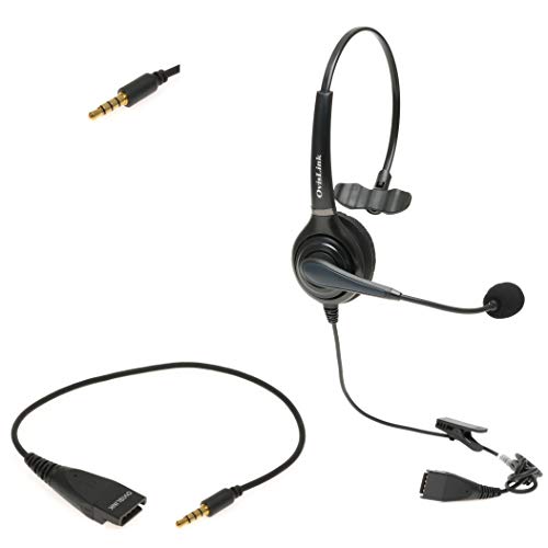 Ovislink Mobile Call Center Headset Compatible With Iphones 5 | With Noise Canceling Microphone And 3.5Mm Quick Disconnect Cord | Flexible And Rotatable Microphone Boom |Durable And Comfortable #TOP25