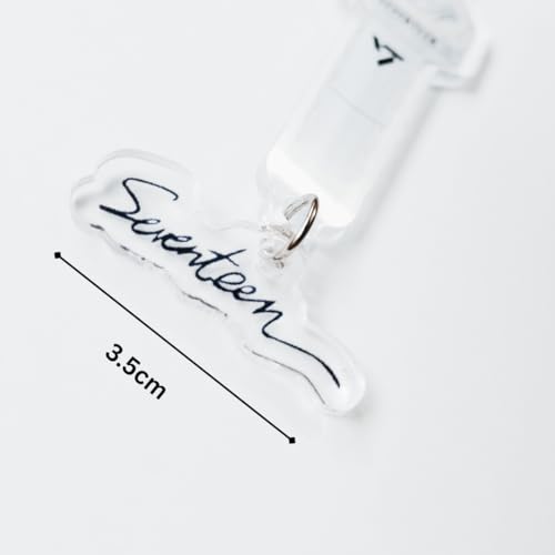 Image of SEVENTEEN Caratbong Lightstick Inspired Acrylic Keychain With Lanyard | SVT & Carat Logo Landyard |Kpop BoyBand | Caratbong Keyring | Seventeen Keychain| Kpop Lightstick