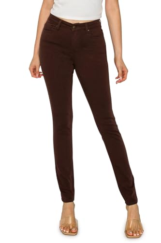 KHAKI & BLUE Women’s The Everyday Garment-Dyed Skinny Jeans – Soft Stretchy High Rise Comfy Casual Pants