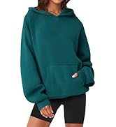 MEROKEETY Women's 2024 Fall Oversized Hoodie Long Sleeve Pullover Sweater Ribbed Knit Sweatshirt ...