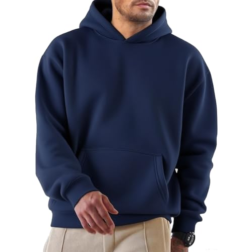 PINSPARK Sweatshirt Herren Winter Langarm Kapuzenpullover Warm Hoodie Jogging Fitness Pullover Atmungsaktiv Schnelltrocknend Gym Shirts Dunkelblau 3XL PINSPARK Sweatshirt Herren Winter Langarm Kapuzenpullover Warm Hoodie Jogging Fitness Pullover Atmungsaktiv Schnelltrocknend Gym Shirts Dunkelblau 3XL