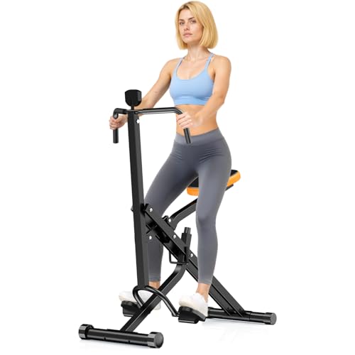 OWLSKY Squat Rowing Machine for Home Gym, Compact Foldable Squat Exercise Machine with LCD Monitor,...