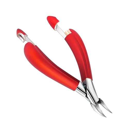 LukyTimo Tondeuse à cuticules 3 in 1, Ciseaux pliables pour Pousse Cuticules Pince Ongle Avec fonction lime à ongles et dissolvant d'ongles