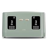 1600W 4 Slice Sage Green Toaster with Detachable Crumb Tray, Digital Control Panel with Countdown Timer, 7 Browning Levels, Auto Stop, High Lift, 4 Slice Toaster with Wide Slot for All Types of Slices