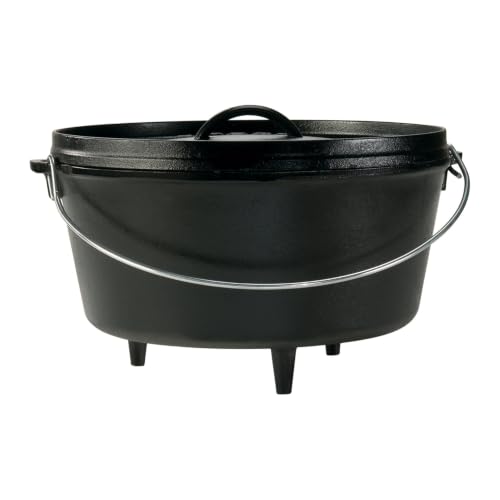 Lodge 8 Quart Pre-Seasoned Cast Iron Camp Dutch Oven