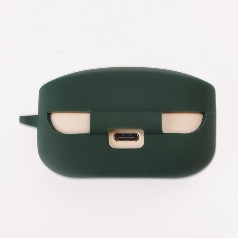 Image of Silicone case Compatible with Sony WF-1000XM4 Earbuds Cover, Soft, Shockproof (Fits only Sony WF-1000XM4 Earbuds case, ONLY Silicone Cover Included) (Dark Green)