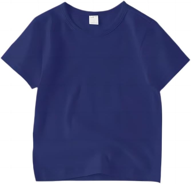 Cotton Kids T-Shirts Short Sleeve Summer Crew Neck Basic Tops for Boy & Girl&Toddlers